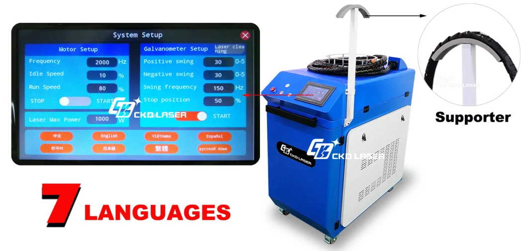 Big Power Fiber Laser Cleaning Machine for Car Mold Welding Trace Clean Remove