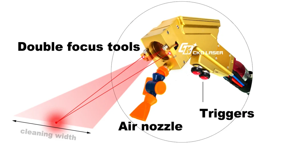 Big Power Fiber Laser Cleaning Machine for Car Mold Welding Trace Clean Remove